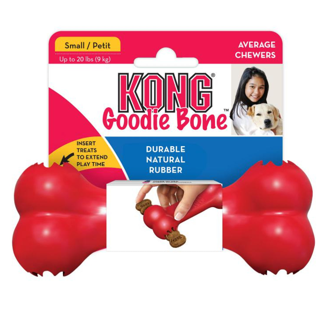 S-size Kong Classic Goodie Bone Dog Toy - Dog Toys