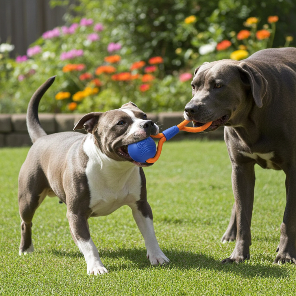 Chuckit! Crunch Ball Duo Tug Dog Toy Medium